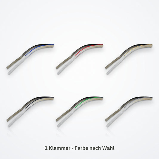 Delf Karten-Klammer – sechs Farben zur Wahl, du bekommst 1 Klammer in deiner Farbe